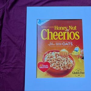 Honey Nut Cheerios bee Art matted breakfast